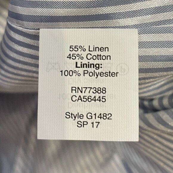 New J.Crew Campbell Linen Cotton Gingham Blazer Blue 6 $148 - Picture 6 of 7